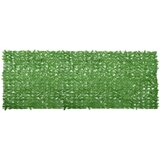 Balkonski zastor sa zelenim lišćem 400 x 150 cm u