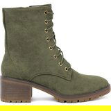 Shelvt marka niezdefiniowana Women's green lace-up ankle boots | shoptok.hr