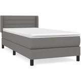  Box spring postelja z vzmetnico temno siva 90x200 cm blago, (20790114) | Shoptok.si
