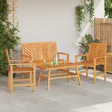 Set lounge namještaja za vrt 4 pcs Smeđa Čvrsto drvo akacije | Eponuda.ba