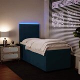 Box spring krevet s madracem plavi 90x200 cm baršunasti | shoptok.hr