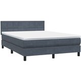  Krevet s oprugama i madracem tamnosivi 160x210 cm baršunasti | shoptok.hr