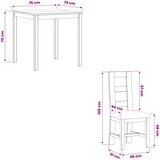  Blagovaonski set 3 kom. Bež Čvrsto Hrastovo Drvo | shoptok.hr