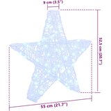 vidaXL 3D zvezda med 50 LED Hladno bela 55 x 53.5 x 10 cm Akril | Shoptok.si