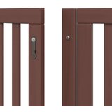 vidaXL Ograda za pse z vrati zložljiva 6 panelov rjava 480 cm les | Shoptok.si