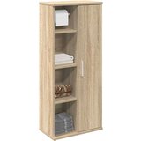 vidaXL Kopalniška omarica z držalom za zvitke sonoma hrast 39x22x90 cm | Shoptok.si