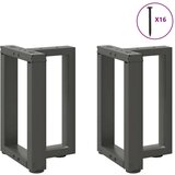 vidaXL Noge za stolić T-oblika 2 kom antracit 38x25x(42-43) cm čelik | shoptok.hr