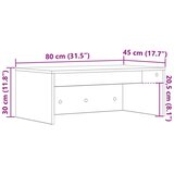  Stol za zid Zidne Siva Sonoma 80 x 45 x 30 cm Konstruirano drvo | shoptok.hr