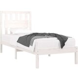  Okvir za krevet od masivne borovine bijeli 100 x 200 cm | shoptok.hr