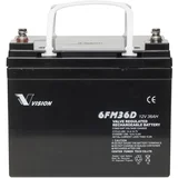 FM-Serie 6FM36DXS solarni akumulator 12 V 36 Ah svinčevo-koprenast (Š x V x G) 195 x 155 x 130 mm M6-vijačni priklop Solarni akumulator 12 V 36 Ah 6FM36DX svinčevo-, (20438358)