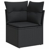  14-dijelni set vrtnih sofa s jastucima poliratan crni | shoptok.hr