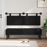  Držeće uzglavlje Zidne Prugasti Crna 150 x 55 x 5 cm tkanina - Crna 140 cm bez LED | shoptok.hr