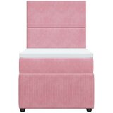 vidaXL Box spring krevet s madracem ružičasti 100x200 cm baršunasti | shoptok.hr