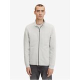 Tom Tailor Light Grey Men's Brindle Sweatshirt with Zipper - Men's | Shoptok.si