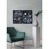 Wallity 2Psctcız-021 Multicolor Decorative Framed MDF Painting (2 Pieces) | Eponuda.ba