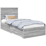  Konstrukcija postelje Siva Sonoma 90 x 190 cm Konstruiran les, (5000103691) | Shoptok.si