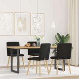  Jedilni stoli 4 kosi črno blago | Shoptok.si