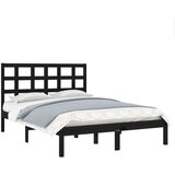 Okvir za krevet od masivnog drva crni 140 x 190 cm | shoptok.hr