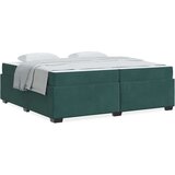  Posteljni okvir z vzmetnico Temno zelena 200 x 200 cm Žamet, (5000069760) | Shoptok.si
