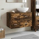 Set namještaja za kupaonicu 2 kom. Dimljeni hrast Smeđa 49,5 x 44,5 x 80 cm | shoptok.hr
