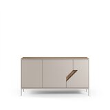 Marckeric Krem/u prirodnoj boji komoda u dekoru hrasta 150x80x40 cm Lilou – | shoptok.hr