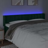  LED uzglavlje tamnozeleno 203x16x78/88 cm baršunasto | shoptok.hr