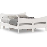 vidaXL Okvir za krevet s uzglavljem bijeli 150 x 200 cm borovina Cijene