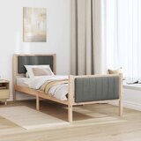  Okvir kreveta smeđe i tamnosivo 80 x 200 cm Masivna borovina | shoptok.hr