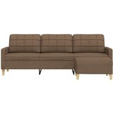  Trosjed s tabureom smeđi 210 cm od tkanine | shoptok.hr