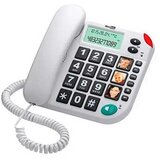 MaxCom KXT480 žični stolni telefon s velikim tipkama i LCD zaslonom – bijeli Cijene