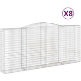  Lučne gabionske košare 8 kom 400x50x180/200cm pocinčano željezo | Eponuda.com