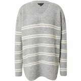 Dorothy Perkins Širok pulover pegasto siva / bela | Shoptok.si