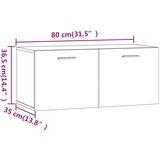  Zidni ormarić bijeli 80 x 35 x 36 5 cm od konstruiranog drva | shoptok.hr
