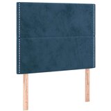  Posteljno vzglavje temno modro 90x5x118/128 cm žamet | Shoptok.si