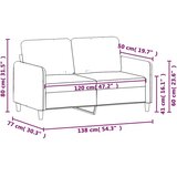  Dvosjed tamnosivi 120 cm baršunasti | Eponuda.com