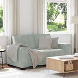  Dvosjed Sofa Svijetlosiva 160x78x84 cm Baršun - Svjetlosiva 1 160 cm Cijene