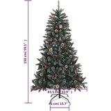  Umjetno božićno drvce sa stalkom zeleno 150 cm PVC | shoptok.hr