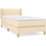  Krevet s oprugama i madracem krem 90 x 200 cm od tkanine | shoptok.hr