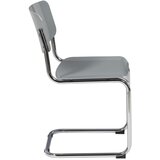 Ixia Sivi jedilni stoli v kompletu 4 ks Chrome – | Shoptok.si