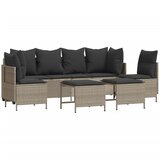 Maison Chic Seti vrtnega pohištva - Vrtna garnitura - Vrtni pohištvo set 5-delna z blazinami siv poli ratan, (21820468) | Shoptok.si