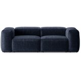 Cosmopolitan Design Temno modra sedežna garnitura iz rebrastega žameta 224 cm Bergano – | Shoptok.si
