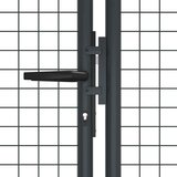 vidaXL Mrežasta vrtna vrata pocinkano jeklo 400x175 cm siva | Shoptok.si