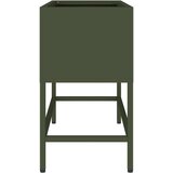  Povišeni Vrtni Planter Maslinovo zelena 60 x 26 x 45 cm Čelik | shoptok.hr