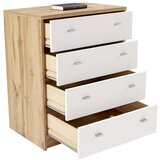 Mömax komoda 4-you new, bela, barva hrasta | Shoptok.si