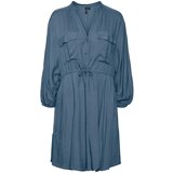 Vero Moda Dolga srajca 'Henna' golobje modra | Shoptok.si