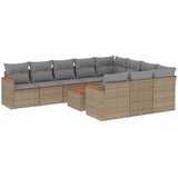  11-dijelni set vrtnih sofa od poliratana s jastucima bež | shoptok.hr