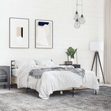  Posteljni okvir sonoma hrast 135x190 cm inž. les in kovina | Shoptok.si