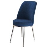 Hanah home set trpezarijskih stolica Dexa 2 kom, teget tkanina Babyface, hromirane metalne noge | Eponuda.com