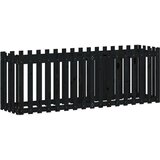 vidaXL Povišena vrtna gredica crna 200x50x70 cm masivna borovina | shoptok.hr