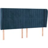 Maison Chic vzglavna omarica - nočna omarica - posteljna omarica z ušesi temno modra 203x23x118/128 cm žamet, (21713399) Cene